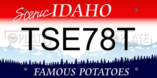 TSE78T Idaho License Plate