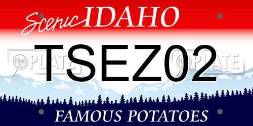 TSEZ02 Idaho License Plate