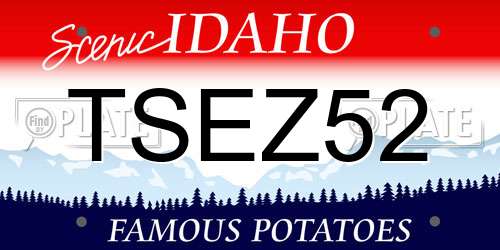 TSEZ52 Idaho License Plate