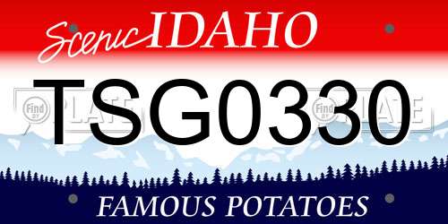 TSG0330 Idaho License Plate
