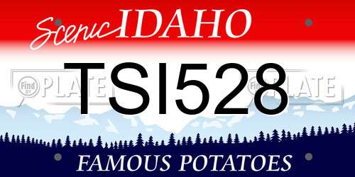 TSI528 Idaho License Plate