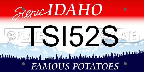 TSI52S Idaho License Plate