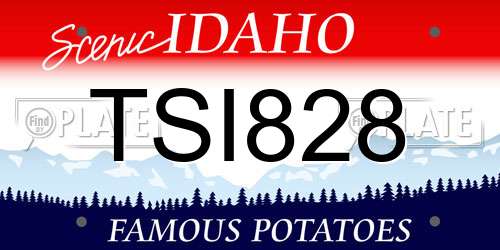 TSI828 Idaho License Plate