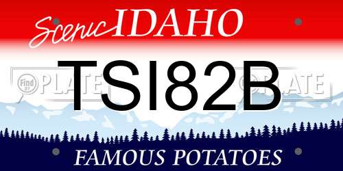 TSI82B Idaho License Plate