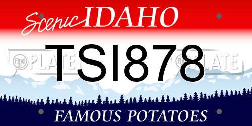 TSI878 Idaho License Plate