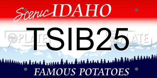 TSIB25 Idaho License Plate