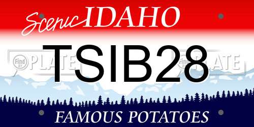 TSIB28 Idaho License Plate