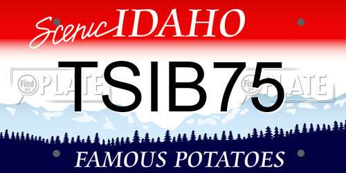 TSIB75 Idaho License Plate