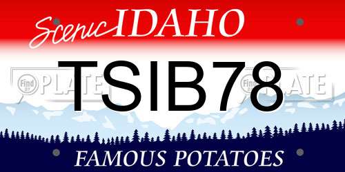 TSIB78 Idaho License Plate