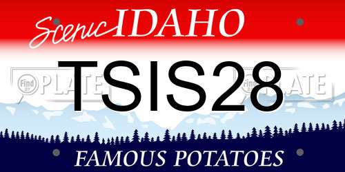 TSIS28 Idaho License Plate