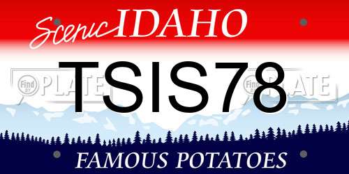 TSIS78 Idaho License Plate