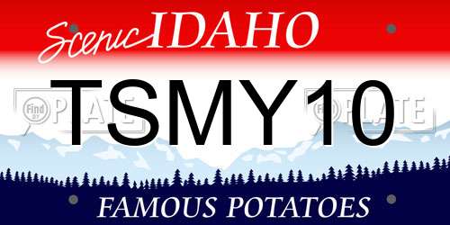 TSMY10 Idaho License Plate