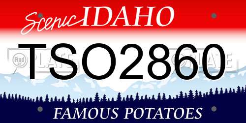 TSO2860 Idaho License Plate