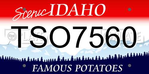 TSO7560 Idaho License Plate