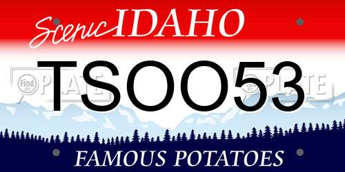 TSOO53 Idaho License Plate