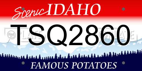 TSQ2860 Idaho License Plate