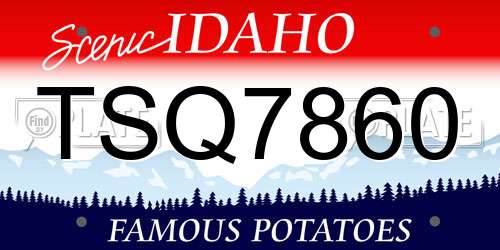 TSQ7860 Idaho License Plate
