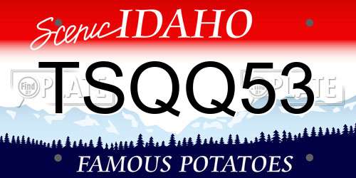 TSQQ53 Idaho License Plate