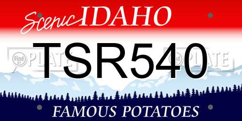 TSR540 Idaho License Plate