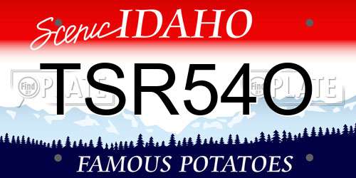 TSR54O Idaho License Plate