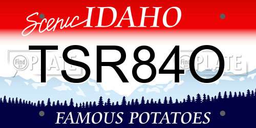 TSR84O Idaho License Plate