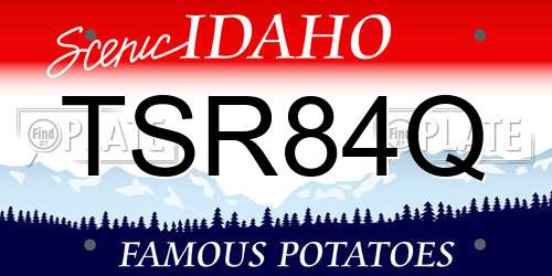TSR84Q Idaho License Plate