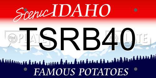 TSRB40 Idaho License Plate