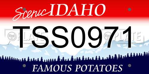 TSS0971 Idaho License Plate