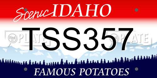 TSS357 Idaho License Plate