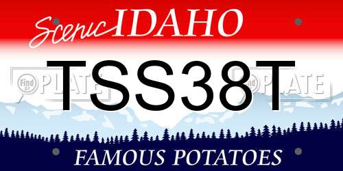 TSS38T Idaho License Plate