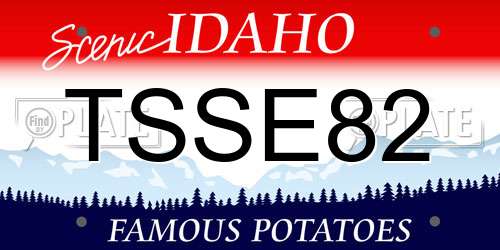 TSSE82 Idaho License Plate