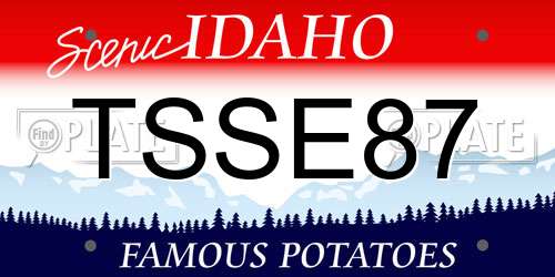 TSSE87 Idaho License Plate