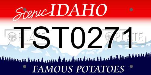 TST0271 Idaho License Plate