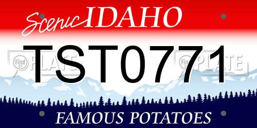 TST0771 Idaho License Plate