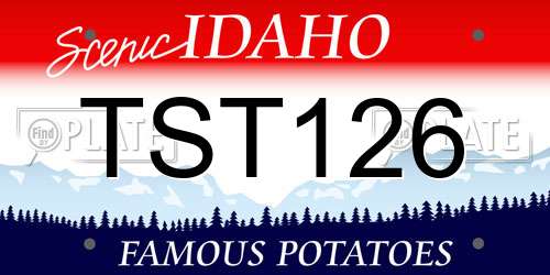 TST126 Idaho License Plate