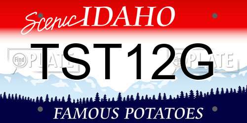 TST12G Idaho License Plate