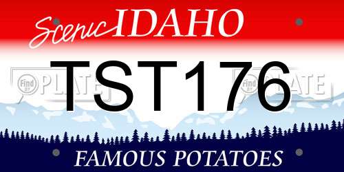 TST176 Idaho License Plate