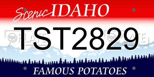 TST2829 Idaho License Plate