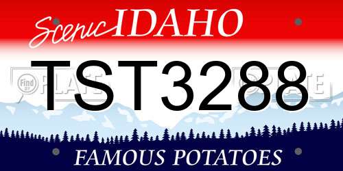 TST3288 Idaho License Plate