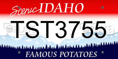 TST3755 Idaho License Plate