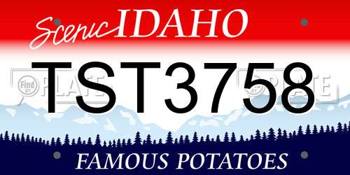 TST3758 Idaho License Plate