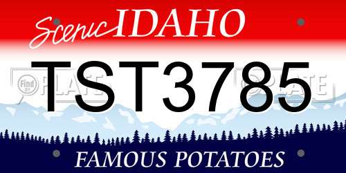 TST3785 Idaho License Plate