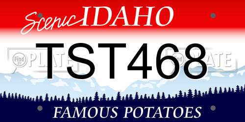 TST468 Idaho License Plate