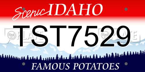 TST7529 Idaho License Plate