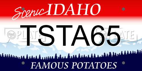 TSTA65 Idaho License Plate