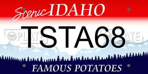 TSTA68 Idaho License Plate