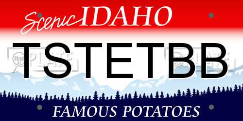 TSTETBB Idaho License Plate