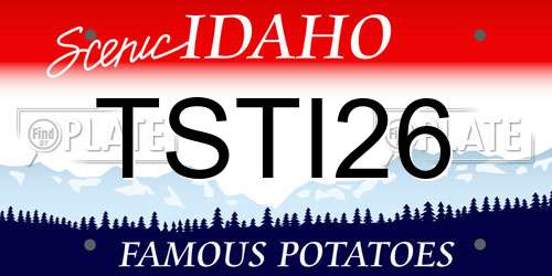 TSTI26 Idaho License Plate