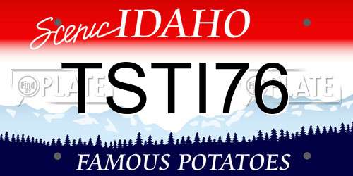 TSTI76 Idaho License Plate