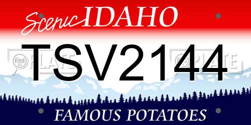 TSV2144 Idaho License Plate